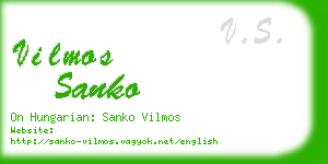 vilmos sanko business card